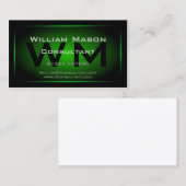 Zwart-groen omhuld monogram - Visitekaartje (Voorkant / Achterkant)