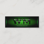 Zwart-groen omhuld monogram - Visitekaartje (Voorkant)