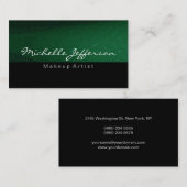 Zwart-groen opmaakmodel uniek Visitekaartje (Voorkant / Achterkant)