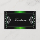  zwart groen  Ornament van juwelen Visitekaartje (Voorkant)