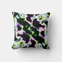 Zwart Groen Paarse Abstracte Ruimte Bloem Ontwerp