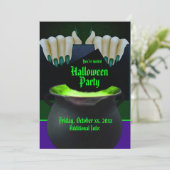 Zwart Groen & Paarse Heksen Brouwen Kaart (Staand voorkant)