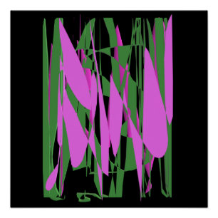 Zwart groen paarse kleuren perfect poster