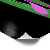 Zwart groen paarse kleuren perfect poster (Hoek)