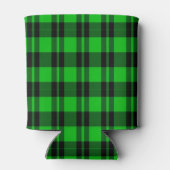 Zwart Groen Plaid Check Koelbox Blikjeskoeler (Achterkant)