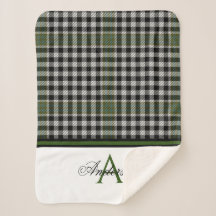 Zwart & Groen Plaid Gepersonaliseerd