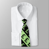 Zwart-groen Pond Signs (£) Gestreepte Patroon Stropdas (Gebonden)