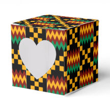 Zwart, groen, rood en geel Kente-doek
