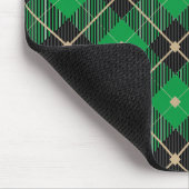 Zwart groen ruitpatroon muismat (Hoek)