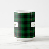 Zwart-groen Rust Tartan Gepersonaliseerd Mug Koffiemok (Center)