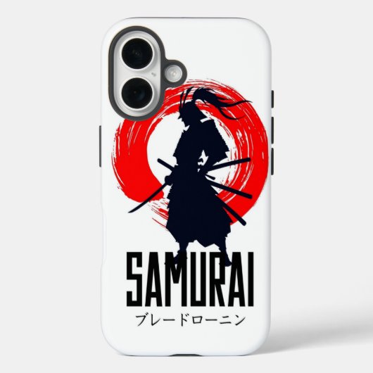 Zwart & Groen Samurai-hoofd – Aangepaste IPHONE Ho Case-Mate iPhone Case (Achterkant)