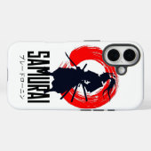 Zwart & Groen Samurai-hoofd – Aangepaste IPHONE Ho Case-Mate iPhone Case (Achterkant (horizontaal))