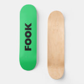 Zwart groen skateboard (Voorkant)