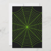 Zwart-groen spinweb Halloween patroon Kaart (Achterkant)