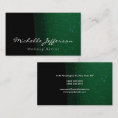 Zwart-groen stijlvol Visitekaartje voor artistiek  (Voorkant / Achterkant)