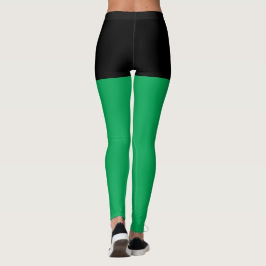 Zwart & Groen Superhero Shorts Leggings (Achterkant)