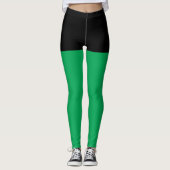 Zwart & Groen Superhero Shorts Leggings (Voorkant)