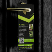 Zwart & Groen Tuin Landscaping Lawn Care Maaien Deurhanger