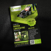 Zwart & Groen Tuin Landscaping Lawn Care Maaien Flyer