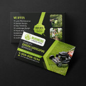 Zwart & Groen Tuin Landscaping Lawn Care Maaien Visitekaartje