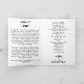 Zwart groen viering van het leven begrafenisprogra programma (Binnen)