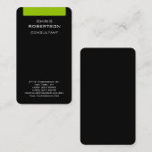 Zwart groen wit aantrekkelijk Visitekaartje (Voorkant / Achterkant)