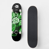 Zwart Groen Wit Abstract Persoonlijk Skateboard (Voorkant)