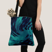 Zwart groene blauwe schouder tote bag (Dichtbij)