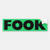Zwart groene bumper sticker (Voorkant)