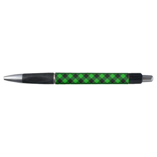 Zwart-groene cheque pen (Voorkant)