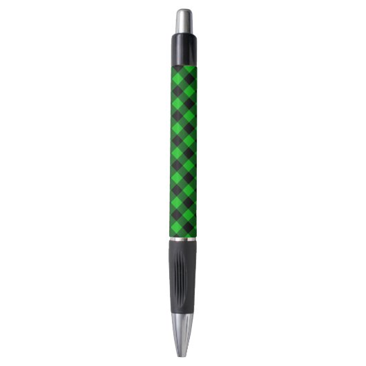 Zwart-groene cheque pen (Voorkant Verticaal)
