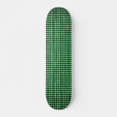 Zwart-groene computercode #3 persoonlijk skateboard (Voorkant)