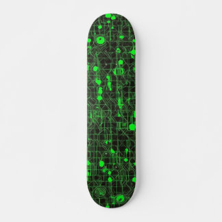 Zwart-groene computercode #5 persoonlijk skateboard