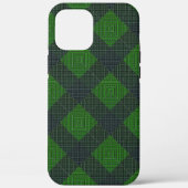 Zwart-groene gehelderde vierkantjes of schaakstijl Case-Mate iPhone case (Achterkant)