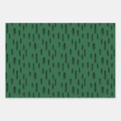 Zwart-groene, gemengde roestbakken voor Bossen Inpakpapier Vel (Voorkant 3)