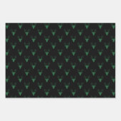 Zwart-groene, gemengde roestbakken voor Bossen Inpakpapier Vel (Voorkant 2)