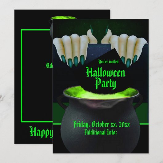 Zwart-groene heks Brew Kaart (Voorkant / Achterkant)