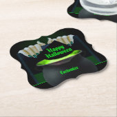Zwart-groene heks Brew Kartonnen Onderzetters (Gekanteld)