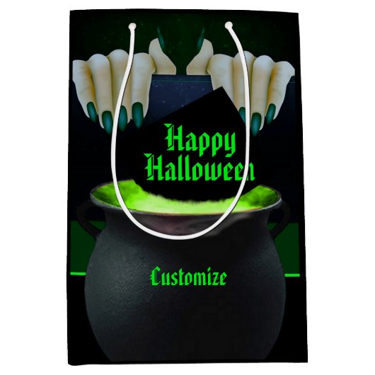 Zwart-groene heks Brew Medium Cadeauzakje (Voorkant)