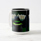 Zwart-groene heks Brew Tweekleurige Koffiemok (Voorkant links)