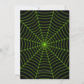 Zwart-groene spinnevel met paarse Halloween Kaart (Achterkant)