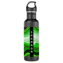 Zwart-groene, vloeiende tekenmarmer op maat