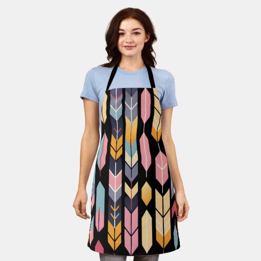 Zwart groot cool boogschieten schort (Gedragen)