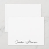 Zwart groot handschrift, speciaal ontworpen artike notitiekaartje (Voorkant / Achterkant)