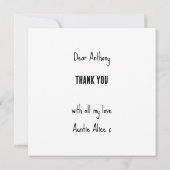 Zwart Grote Deen leuk waterverf splatter Dank je w Kaart (Achterkant)