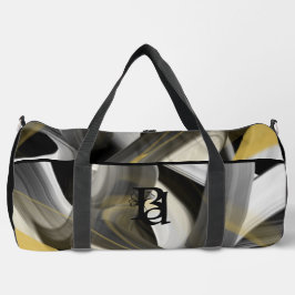 Zwart Grote Duffel Bag Trend Abstract Wit Goud Plunjezak