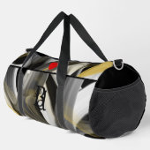 Zwart Grote Duffel Bag Trend Abstract Wit Goud Plunjezak (Rechterhoek)