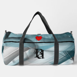 Zwart Grote Gym Bag Trend Abstract Blauwe Oceaan Plunjezak