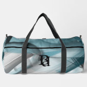 Zwart Grote Gym Bag Trend Abstract Blauwe Oceaan Plunjezak (Voorkant)