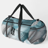 Zwart Grote Gym Bag Trend Abstract Blauwe Oceaan Plunjezak (Rechterhoek)